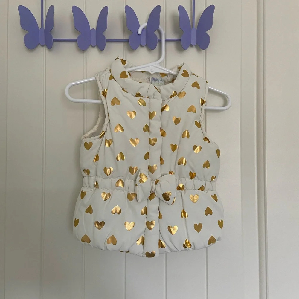NWOT |‎ Healthtex baby baby girl’s patterned puffer vest — 6-9 months